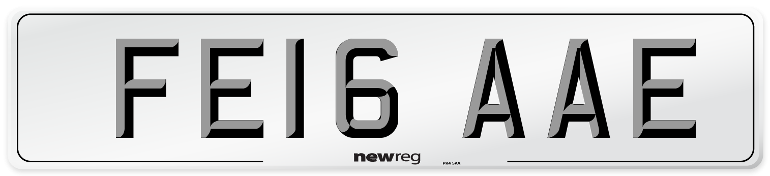 FE16 AAE Number Plate from New Reg